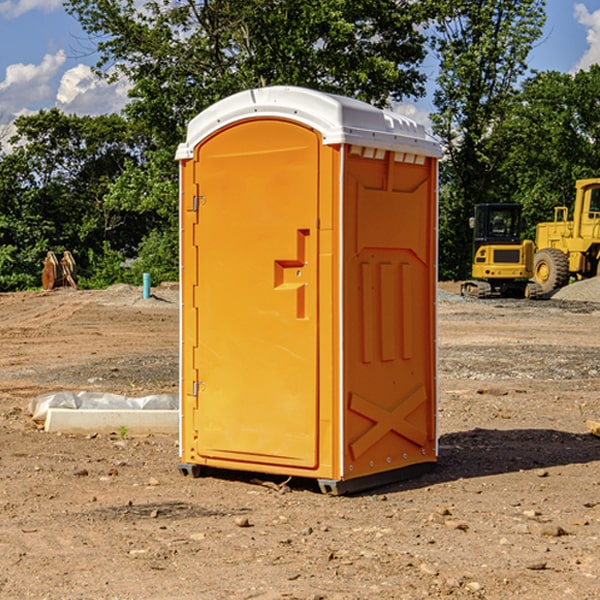 how often are the porta potties cleaned and serviced during a rental period in Custar OH